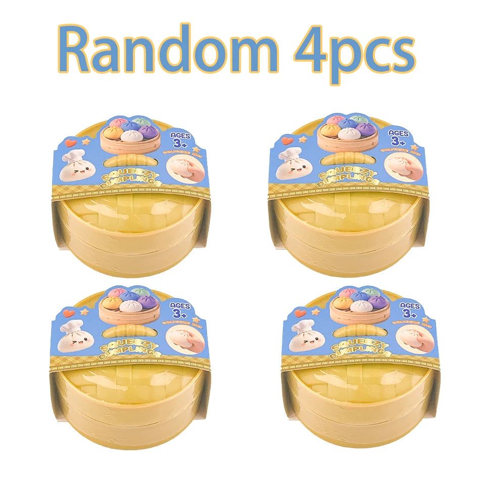 High-quality Soft Dumpling Squishy: Transparent Colorful Squeeze Toy, ASMR Stress Relief Ball, Sensory Fidget Toy For People