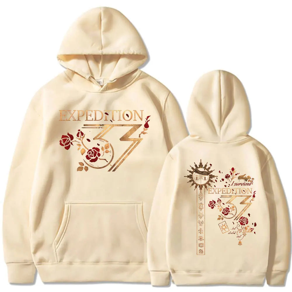 Esquie Game Clair Obscur Expedition 33 Hoodies Men's Clothing Casual Long Sleeves Hooded Sweatshirts Oversized Hoodie Streetwear