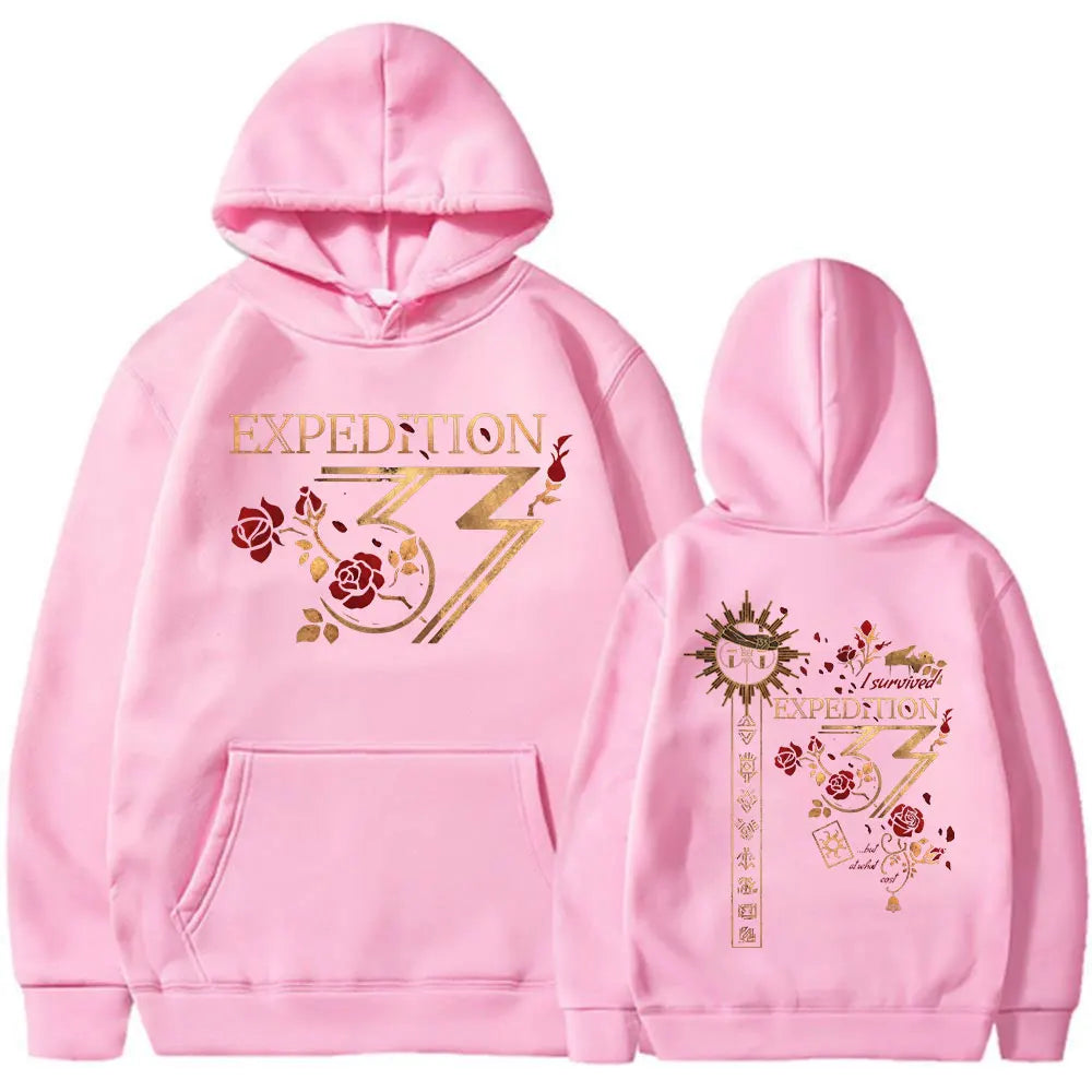 Esquie Game Clair Obscur Expedition 33 Hoodies Men's Clothing Casual Long Sleeves Hooded Sweatshirts Oversized Hoodie Streetwear