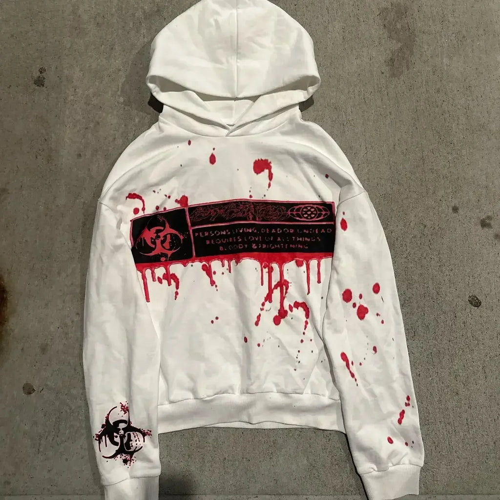 Harajuku Hoodies Women Goth Streetwear Tops Gothic Grunge Couples Sweatshirt Drolandmiller Oversized Hoodie Y2k Clothes