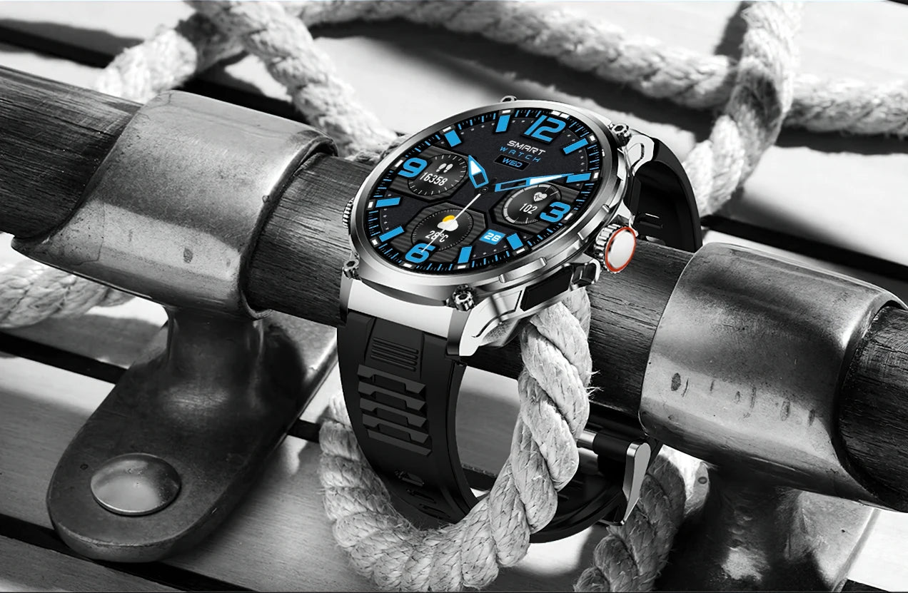 LIGE New 1.85-inch Ultra HD Smartwatch GPS Tracking HD Bluetooth call 710 Mah Large Battery 400+ Dial Smartwatch For IOS Android