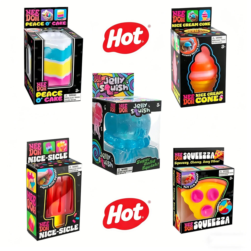 Nee-doh Nice Cream Cone Colorful Ice Cream Shaped Sensory Stress Reliever Fidget Tool for Anxiety & Focus for Adults & Kids