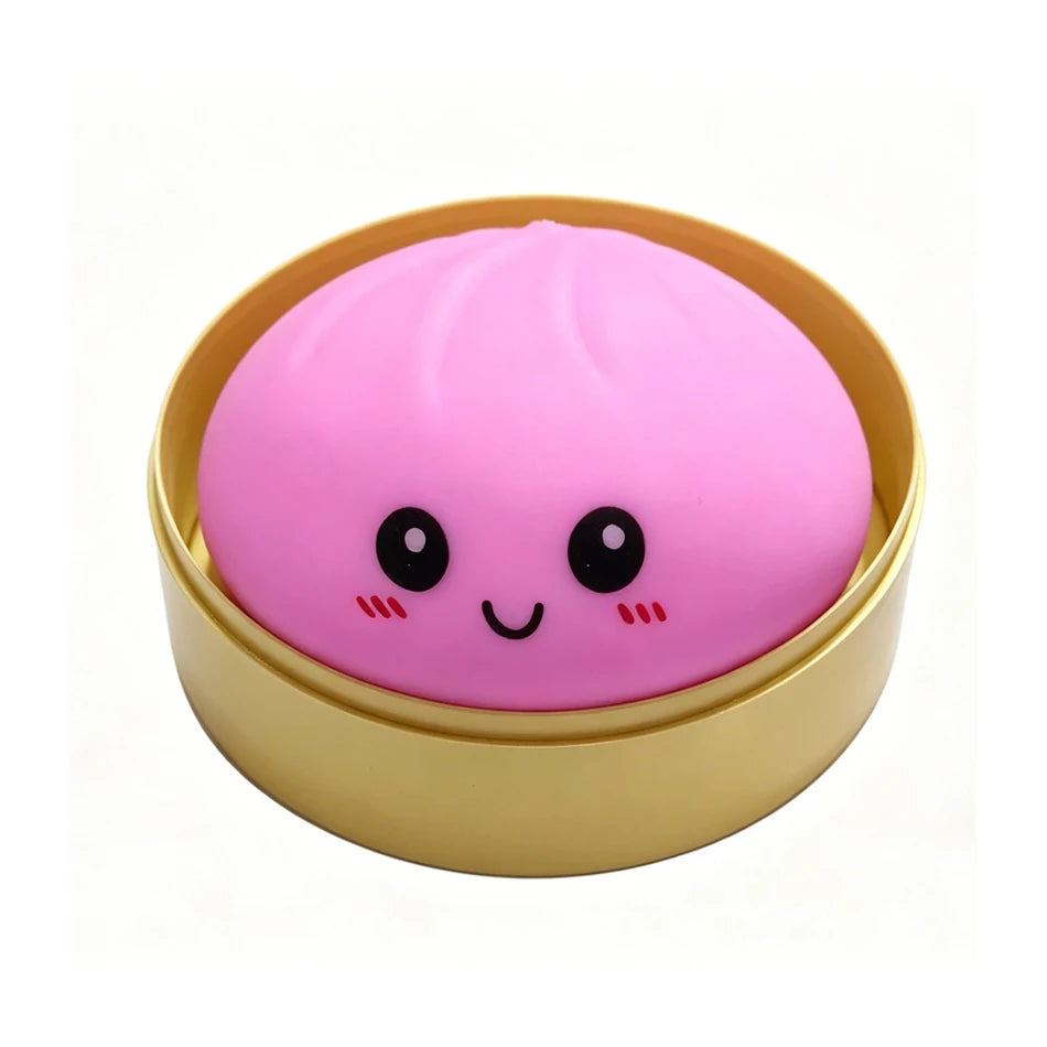High-quality Soft Dumpling Squishy: Transparent Colorful Squeeze Toy, ASMR Stress Relief Ball, Sensory Fidget Toy For People