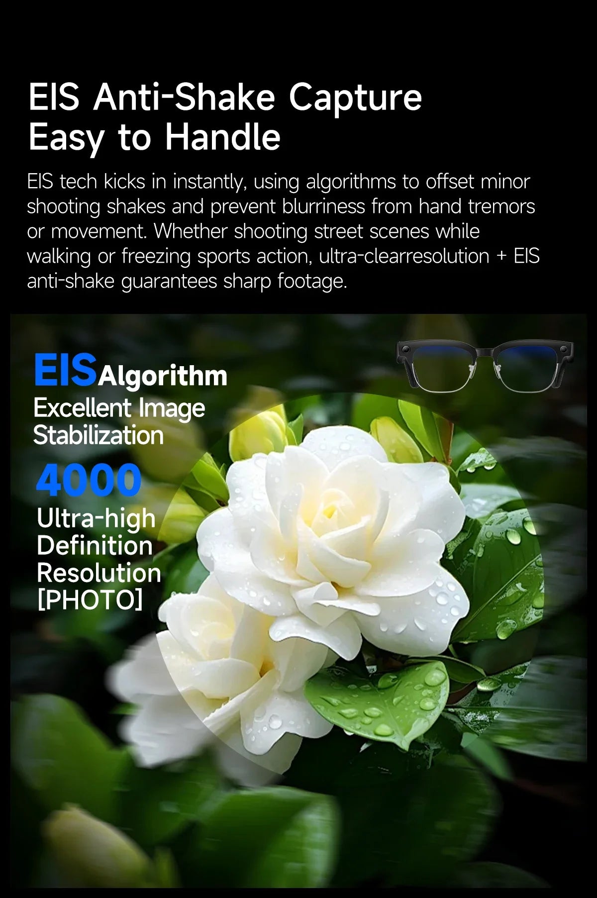 2026New AI Smart Glasses 120+Language Translation 800W Pixel Camera Video Music Player Call Business 8K Color Change Glasses Men