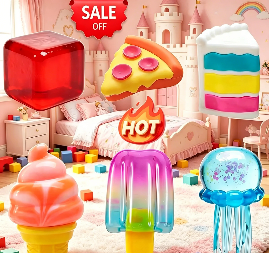 Nee-doh Nice Cream Cone Colorful Ice Cream Shaped Sensory Stress Reliever Fidget Tool for Anxiety & Focus for Adults & Kids