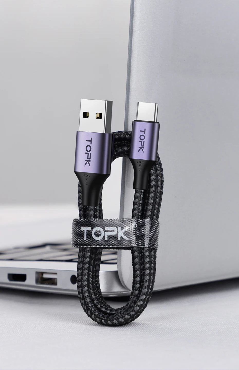 [3-Pack] USB C Charger Cable,TOPK 6.6ft 3A Fast USB C Cable Nylon Braided Data Sync USB A to Type C Charger Cable for Samsung