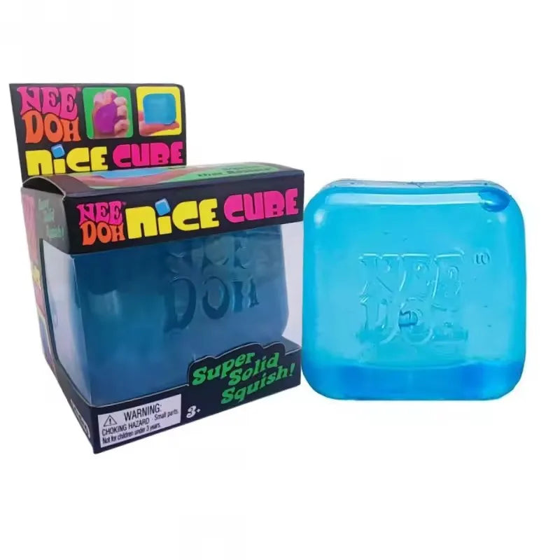 Nee Doh  Trending Jellyfish & Cube Squish Toy, Soft Jelly Squeeze Stress Relief Fidget Toy, Sensory NeeDoh for Kids & Adults