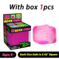Nee doh Nice Cube, Juguetes Sensoriales Antiestrés, Cubo para Aliviar la Ansiedad