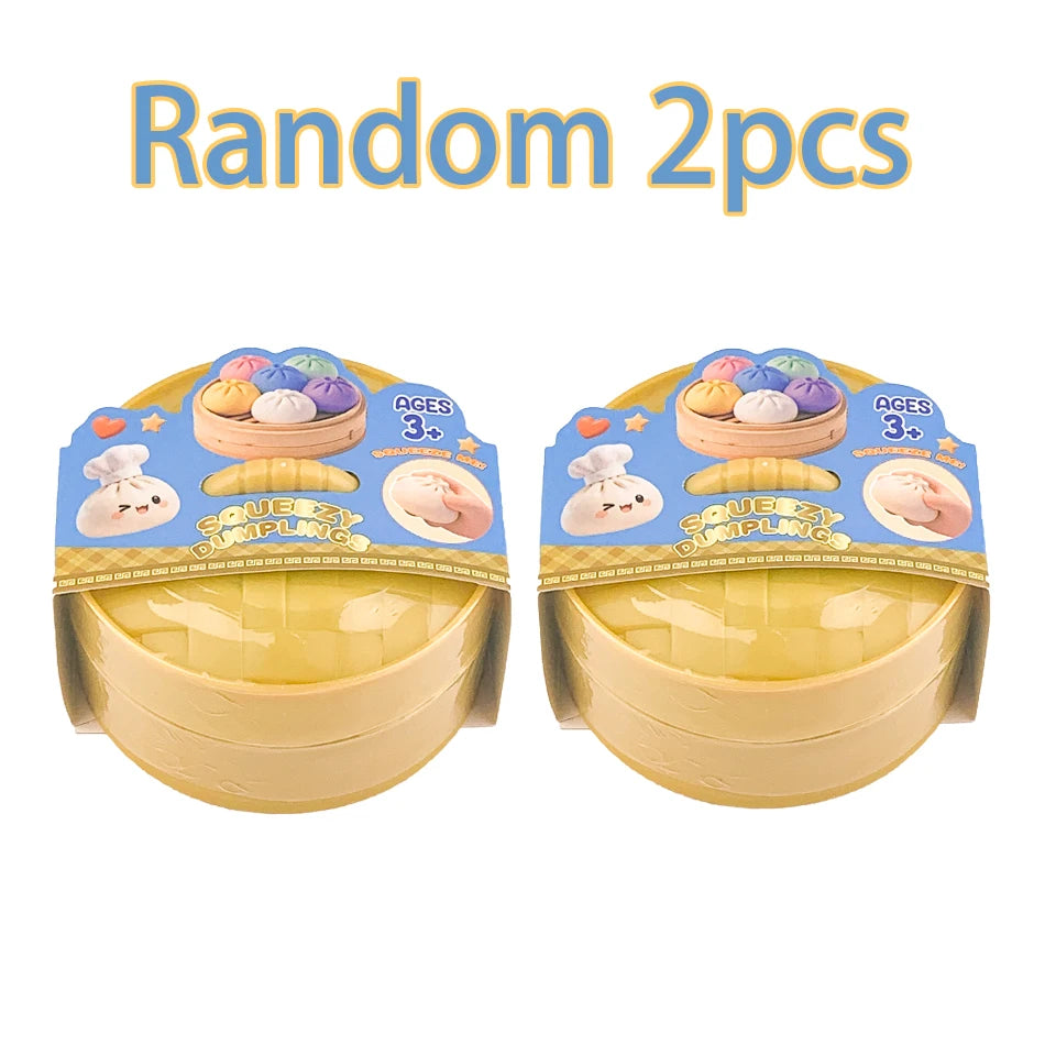 High-quality Colorful Dumpling Squishes Stress Balls Fidget Sensory Toys Antistress Reusable Rebound Squeeze Reliever Toy