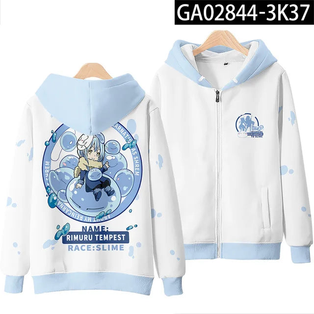 Anime Rimuru Tempest Hooded Hoodies Men Women Long Sleeve Sweatshirt Streetwear Clothes Cosplay Costume