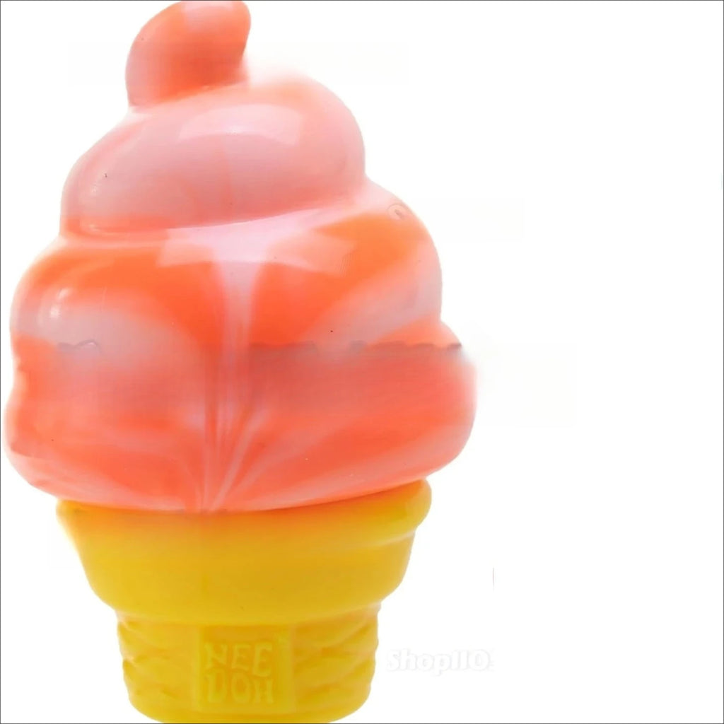 Nee-doh Nice Cream Cone Colorful Ice Cream Shaped  Sensory Stress Reliever Fidget Tool for Anxiety & Focus for Adults & Kids