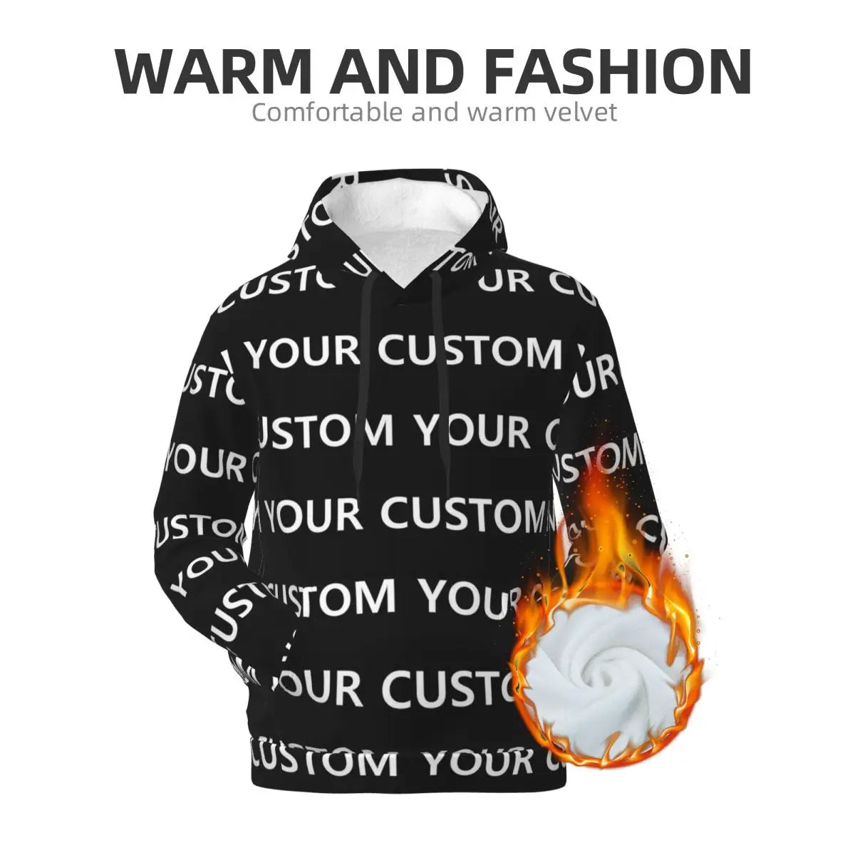 Custom DIY Your Image Loose Hoodies Unisex Add Design Street Wear Pullover Hoodie Winter Funny Graphic Hooded Shirt Plus Size