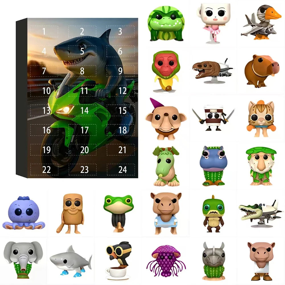 Tung Tung Sahur Blind Box Guessing Game Mystery Box Toy 24pcs Creative Abstract Art Fun Doll Gift for Kids and Adults