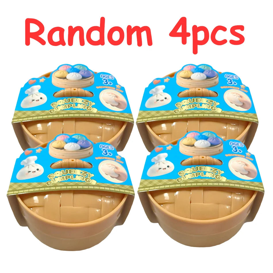 Colorful Simulated Dumpling Squishy Blind box Relaxing Relieve Anxiety Antistress Enhance Happiness Rebound Squeeze Reliever Toy