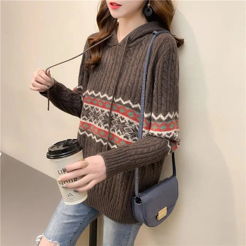 Hoodies Sweatshirt For Women Baggy Sweater Long Sleeve Korean Fashion High Quality Coat Emo Loose Ethnic Style Woman Hooded Tops