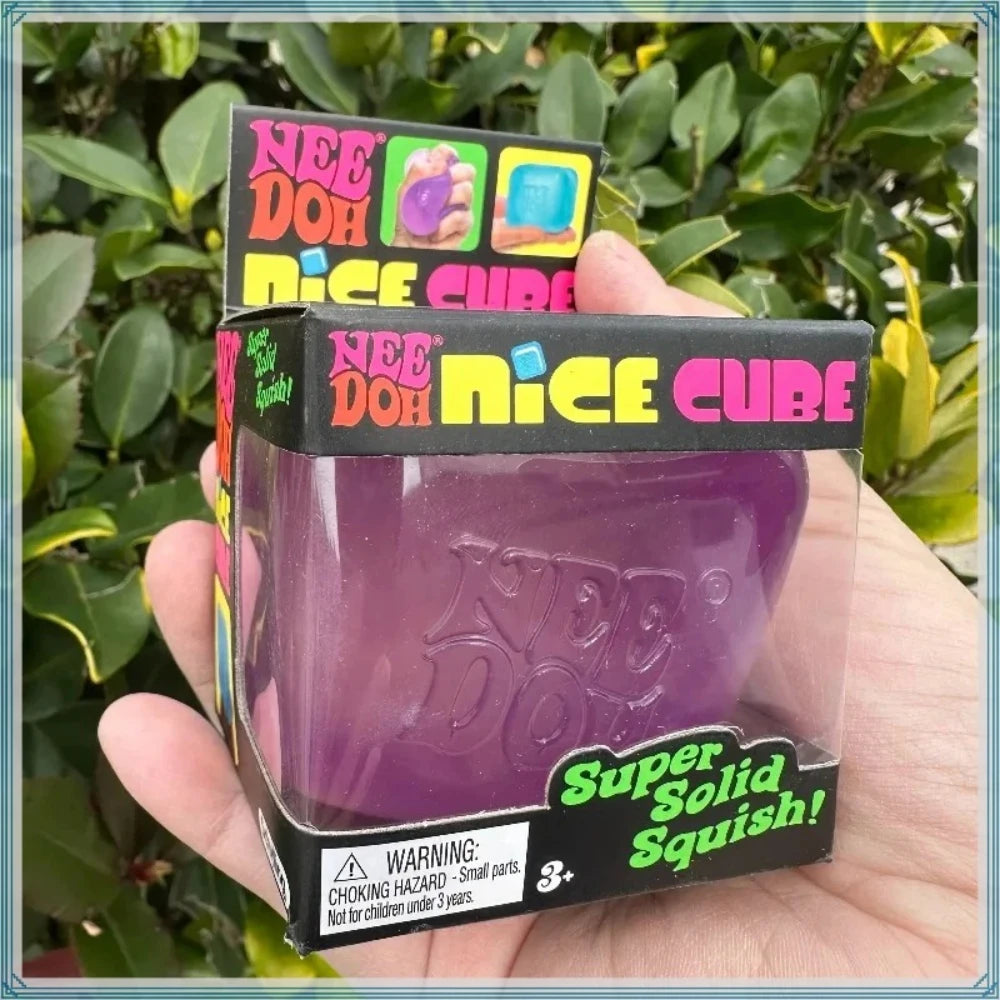 Nee Doh Nice Cube Sensory Soft Soothing Stress Toy Soft Squeeze Fidget Office Anxiety Relieving Toy