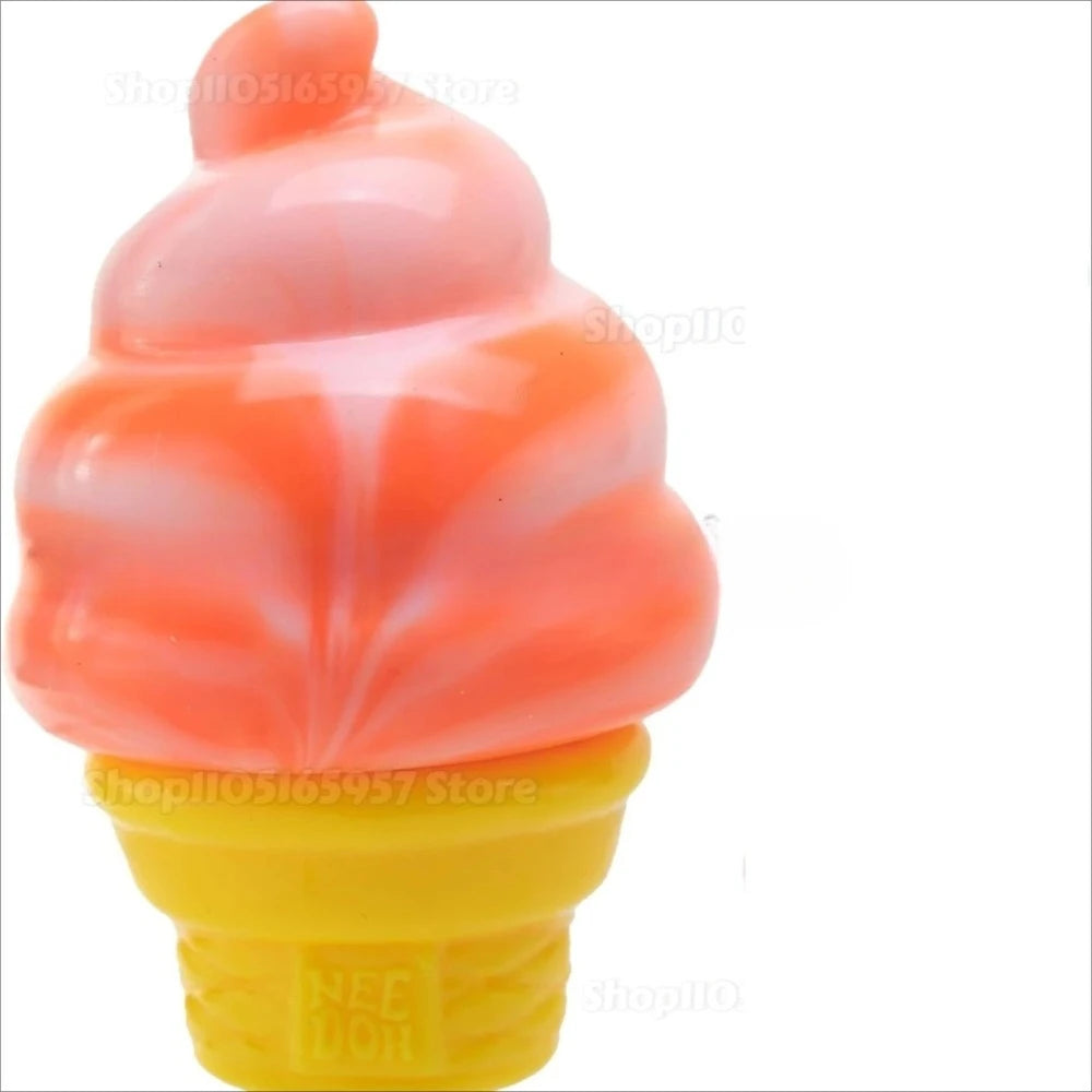 Nee-doh Nice Cream Cone Colorful Ice Cream Shaped  Sensory Stress Reliever Fidget Tool for Anxiety & Focus for Adults & Kids