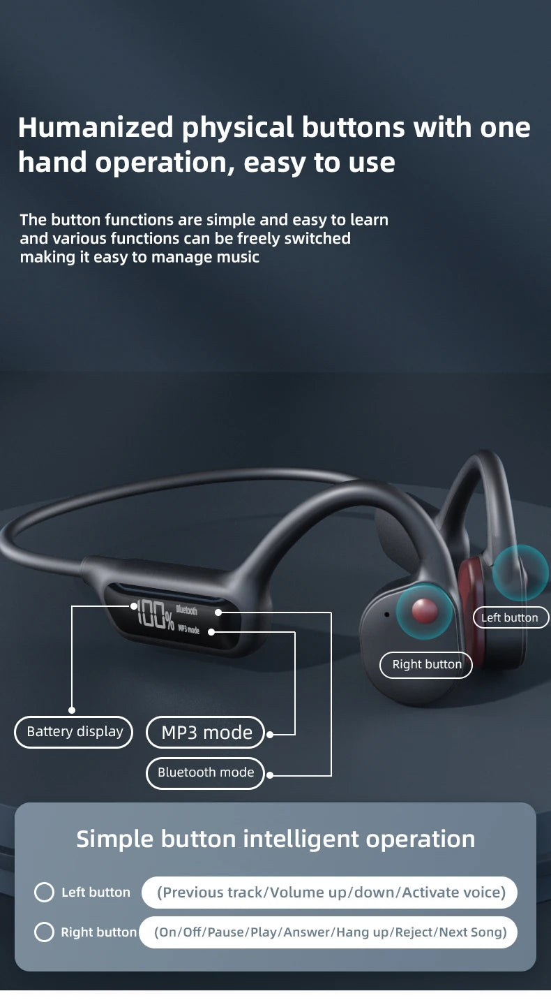 X7/X10 IPX8 Waterproof Swimming Bone Conduction Bluetooth 5.3 Headphone 32GB MP3 Player HIFI Bass Music Sports Wireless Earphone