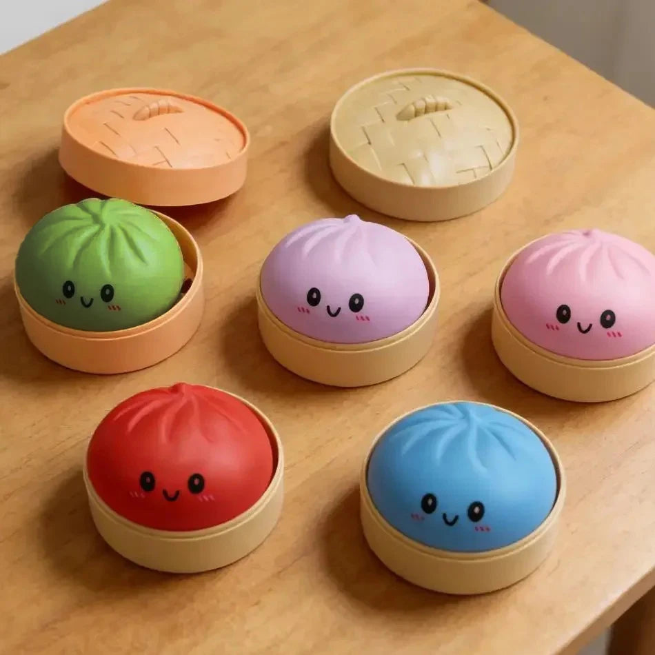 Colorful Simulated Dumpling Squishy Blind box Relaxing Relieve Anxiety Antistress Enhance Happiness Rebound Squeeze Reliever Toy