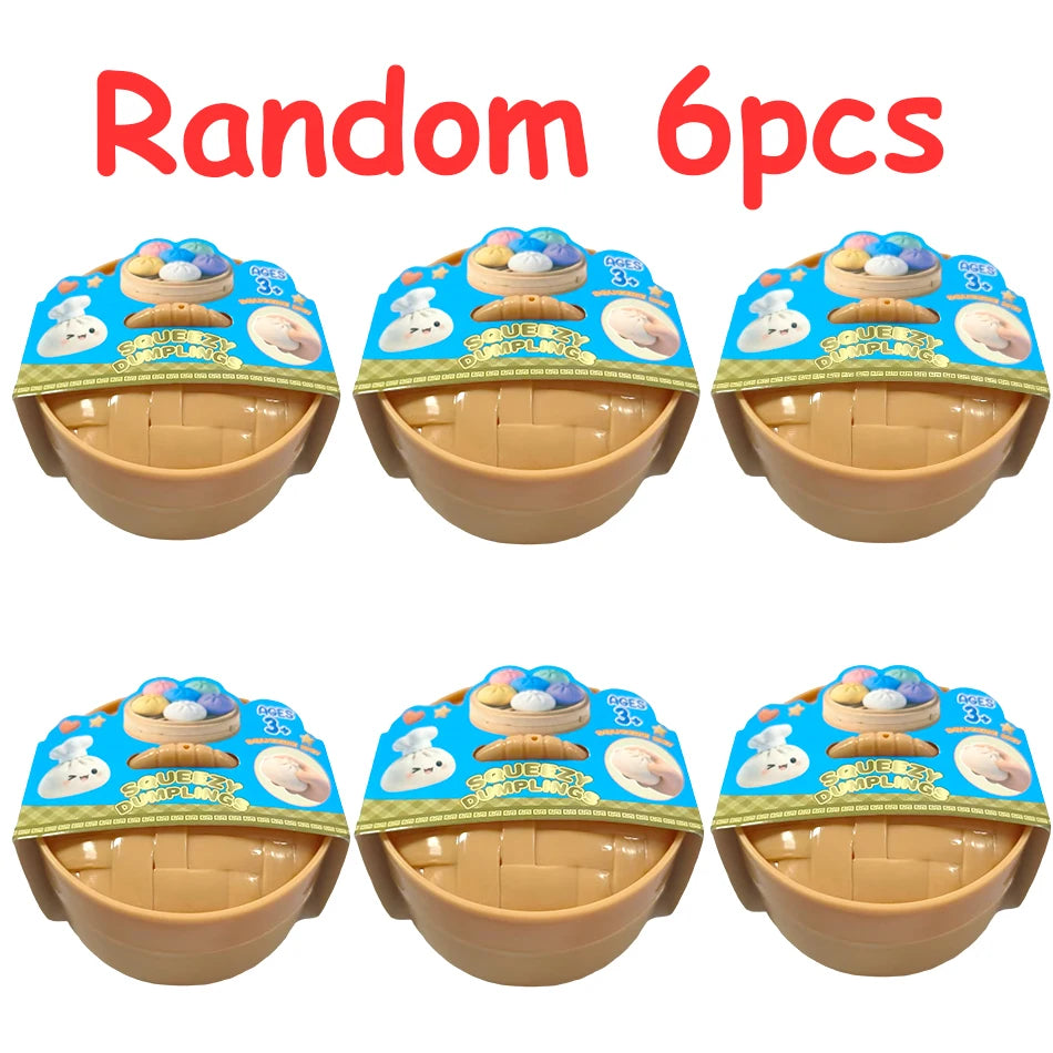 Colorful Simulated Dumpling Squishy Blind box Relaxing Relieve Anxiety Antistress Enhance Happiness Rebound Squeeze Reliever Toy