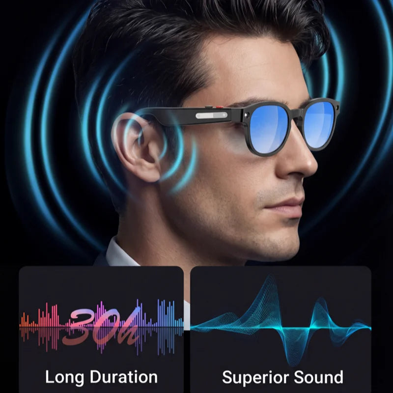 2026 AI Smart Glasses AI Translation 8MP HD Camera 4K Shooting Image Conversation Recording Listening To Music Smart Glasses