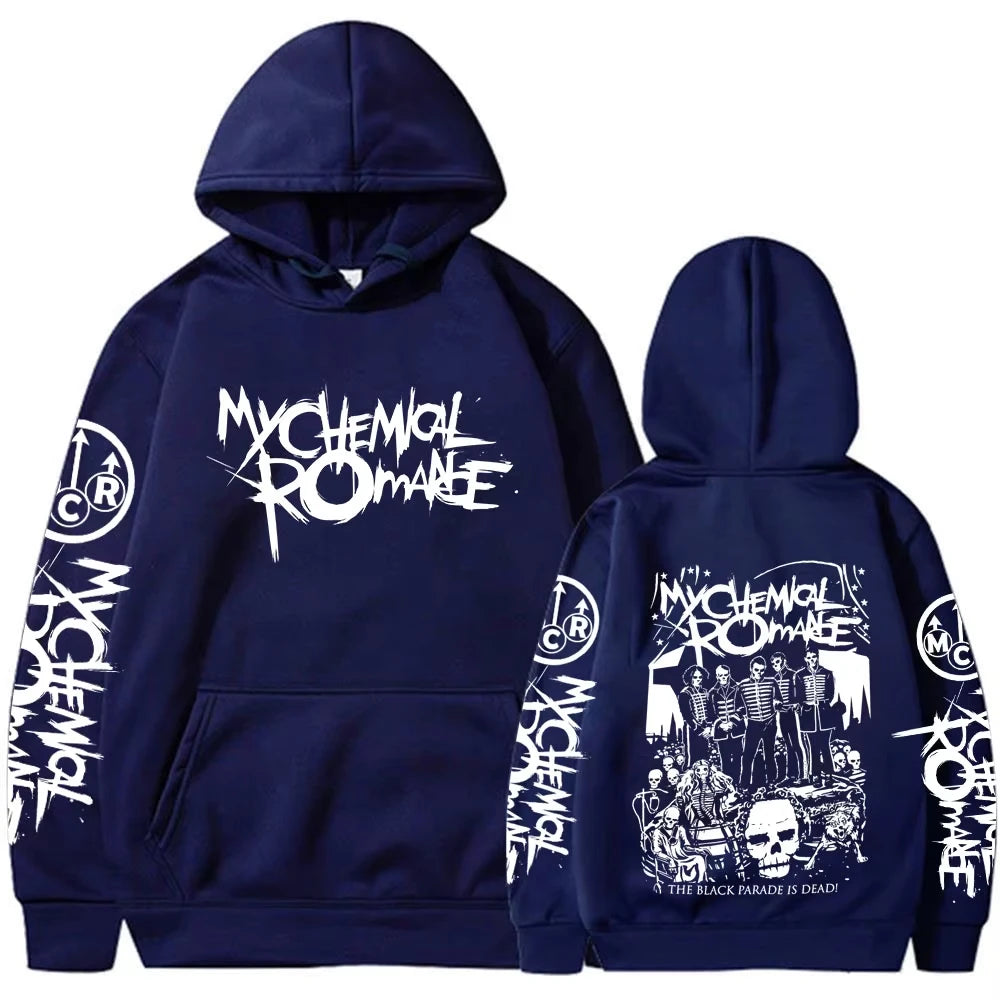 My Chemical Romance Rock Band Hoodies Black Parade Punk Emo Hooded Sweatshirt Men Women Fashion Vintage Gothic Hip Hop Pullovers