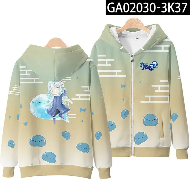 Anime Rimuru Tempest Hooded Hoodies Men Women Long Sleeve Sweatshirt Streetwear Clothes Cosplay Costume