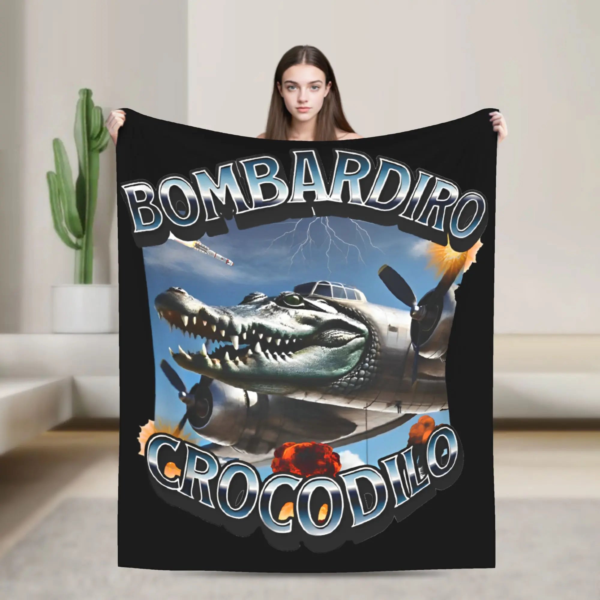 Tung Tung Tung Sahur Blankets Funny Italian Brainrot Meme Flannel Novelty Breathable Throw Blankets for Home Restaurant