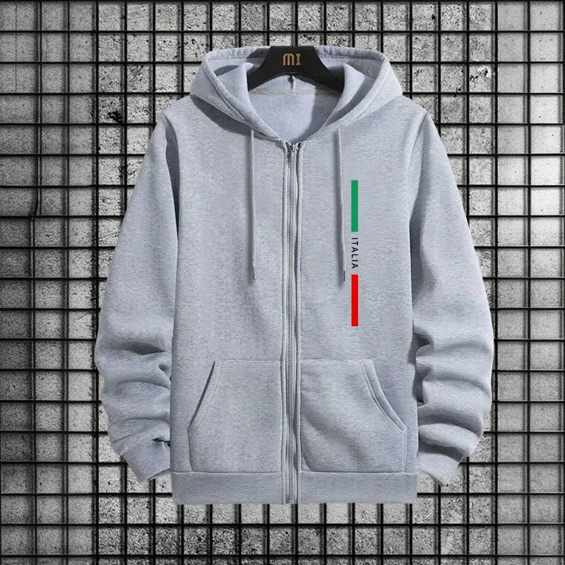 Hoodies Autumn Winter Men Sweatshirts Fashion Daily Men's Tracksuit Single Piece Sports Pants and Sportswear Zip Up Top Cardigan