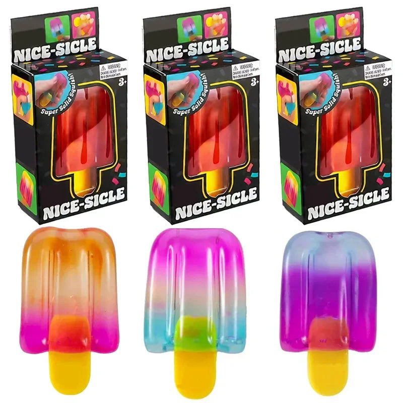 Nee doh Nice Cream Cone Colorful Ice Cream Shaped Sensory Stress Reliever Fidget Tool for Anxiety & Focus for Adults & Kids