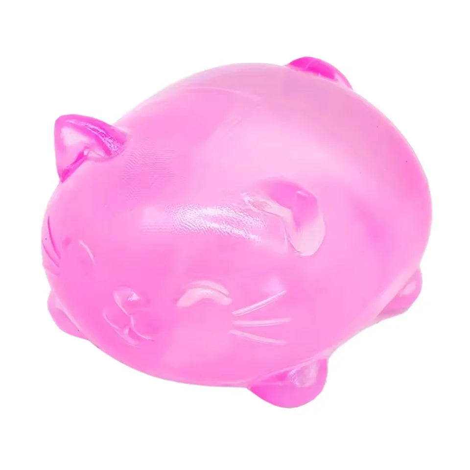 1Pc Mini Cute Cat Maltose Decompression Toy Non Stick Odorless Non-toxic Fun Toy Pressure Relief Tool For Adults and Students