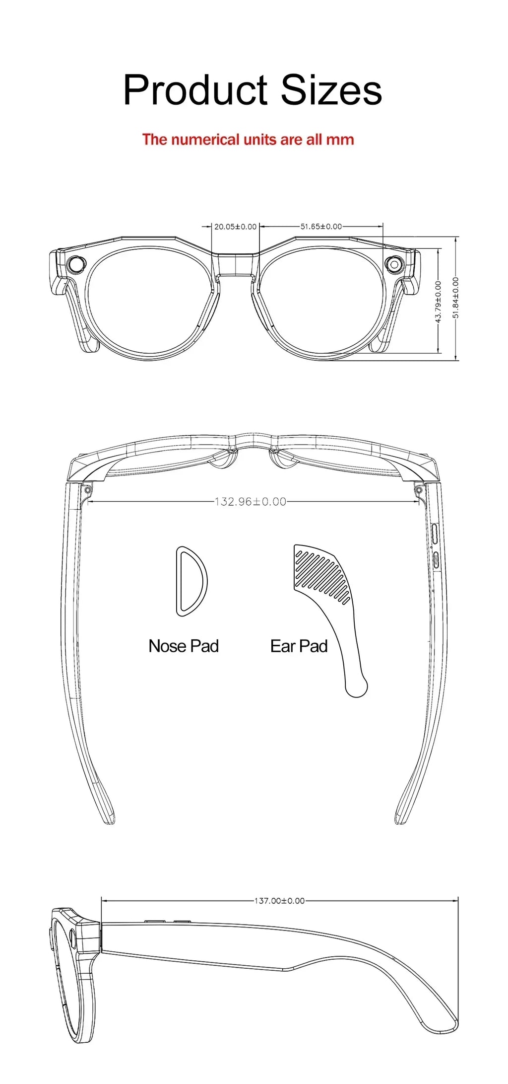 2026 New AI Smart Glasses 8MP Photo&Video Recording Music Playback Voice Wake-Up AI Interaction Translation 290mAh Smart Glasses
