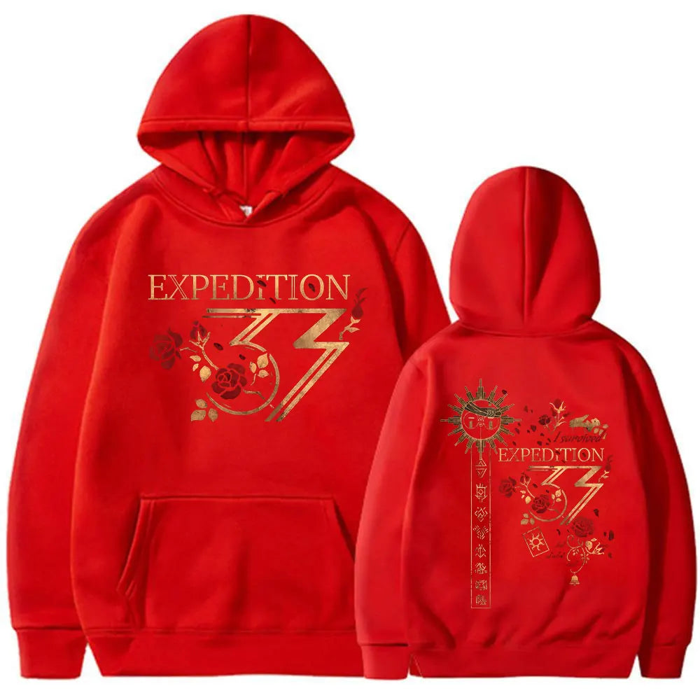 Esquie Game Clair Obscur Expedition 33 Hoodies Men's Clothing Casual Long Sleeves Hooded Sweatshirts Oversized Hoodie Streetwear
