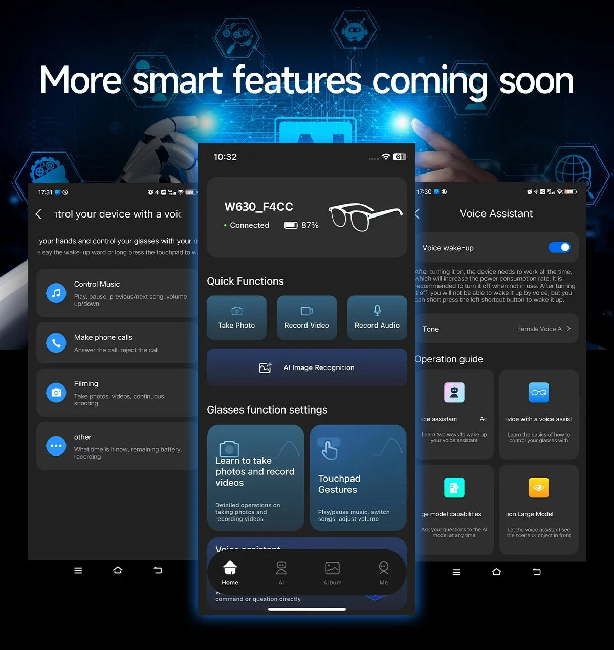 AI Smart Glasses AI Smart Translation AI Smart Question and Answer Interaction 800W HD Camera 290mAh Battery AI Smart Glasses