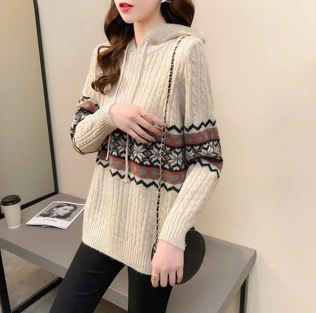 Hoodies Sweatshirt For Women Baggy Sweater Long Sleeve Korean Fashion High Quality Coat Emo Loose Ethnic Style Woman Hooded Tops
