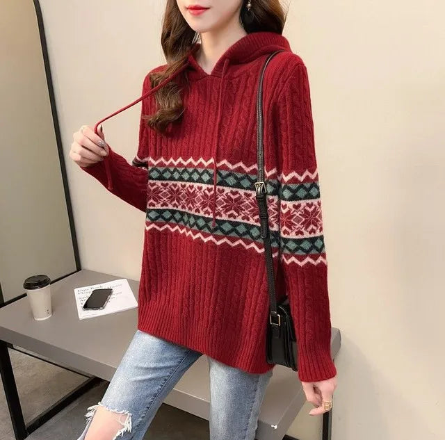 Hoodies Sweatshirt For Women Baggy Sweater Long Sleeve Korean Fashion High Quality Coat Emo Loose Ethnic Style Woman Hooded Tops