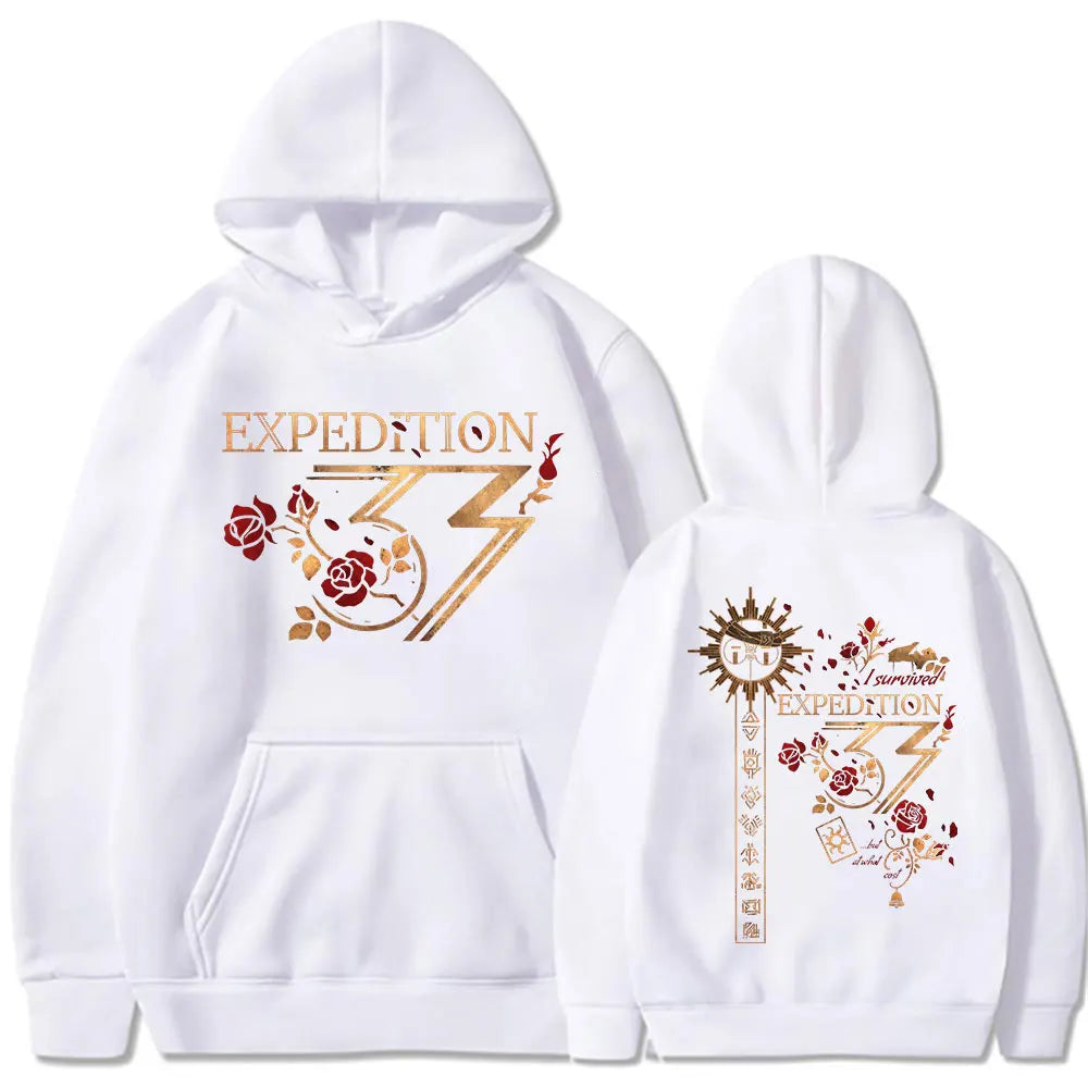 Esquie Game Clair Obscur Expedition 33 Hoodies Men's Clothing Casual Long Sleeves Hooded Sweatshirts Oversized Hoodie Streetwear