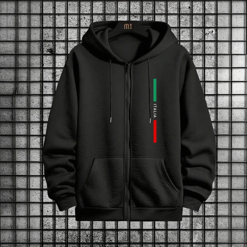 Hoodies Autumn Winter Men Sweatshirts Fashion Daily Men's Tracksuit Single Piece Sports Pants and Sportswear Zip Up Top Cardigan