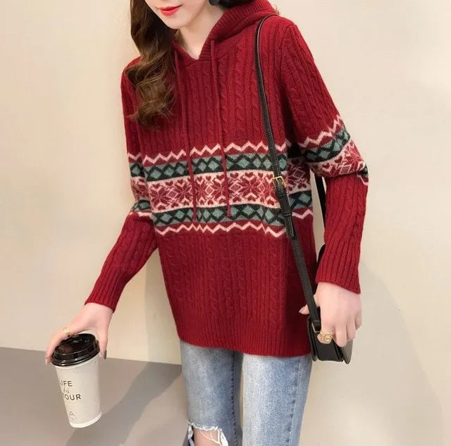 Hoodies Sweatshirt For Women Baggy Sweater Long Sleeve Korean Fashion High Quality Coat Emo Loose Ethnic Style Woman Hooded Tops