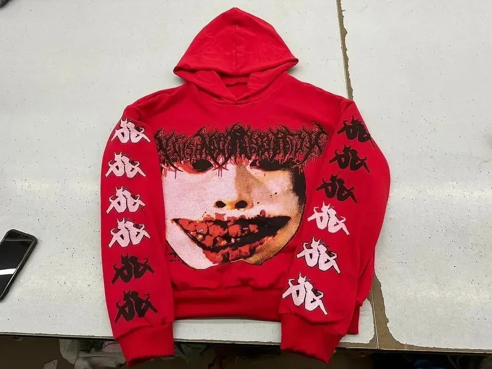Harajuku Hoodies Women Goth Streetwear Tops Gothic Grunge Couples Sweatshirt Drolandmiller Oversized Hoodie Y2k Clothes