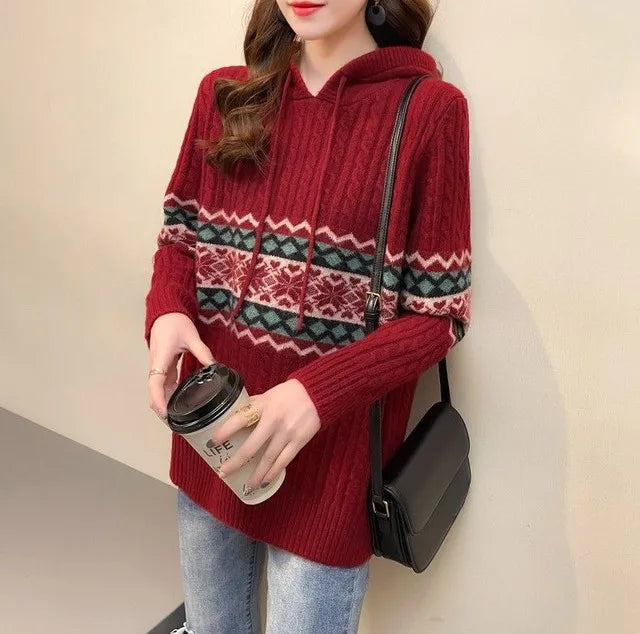Hoodies Sweatshirt For Women Baggy Sweater Long Sleeve Korean Fashion High Quality Coat Emo Loose Ethnic Style Woman Hooded Tops