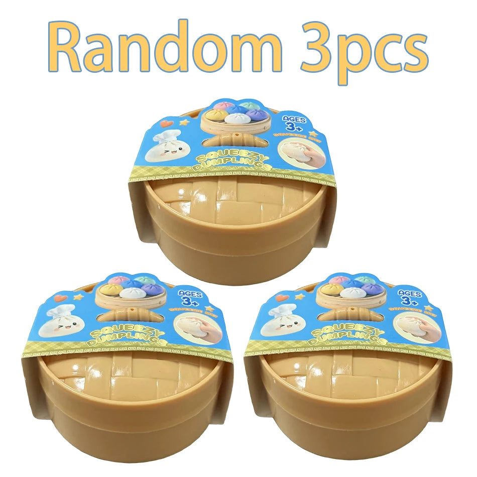 Simulated Soft Dumpling Squishy Stress Ball Funny Squeezing Decompression Ball Squeeze Fidget Gift Creative Birthday Gifts Favor