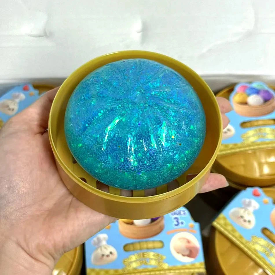 Simulated Soft Dumpling Squishy Stress Ball Funny Squeezing Decompression Ball Squeeze Fidget Gift Creative Birthday Gifts Favor