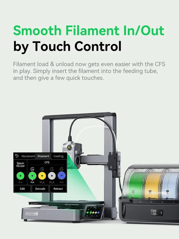 Creality CFS/Hi/Hi Combo 3D Printer Auto Bed Leveling Full Metal Extruder with 500 mm/s 12000 mm/s² max acceleration Fast Print