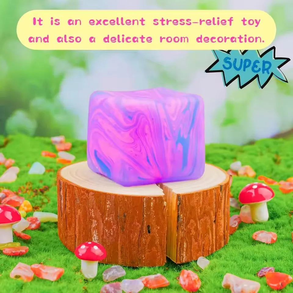 2026newNeedoh Nice Sensory Cube, Anti-Stress Tool for Anxiety and Concentration, Sensory Desk Cube for Adults and Kids