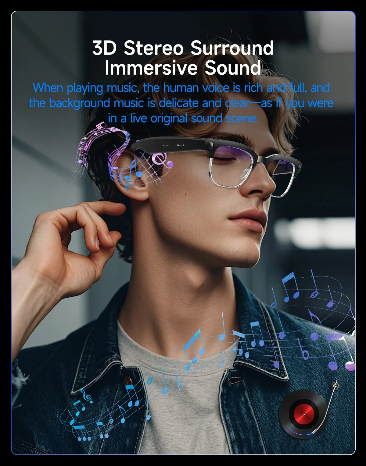 AI Smart Glasses AI Smart Translation AI Smart Question and Answer Interaction 800W HD Camera 290mAh Battery AI Smart Glasses