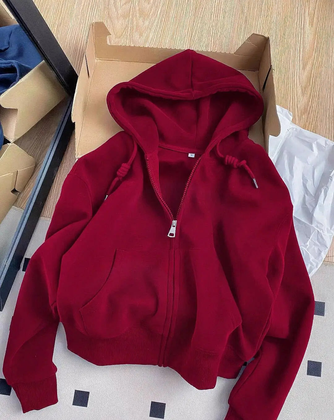 Hooded Zip Up Hoodies Womens Leisure Pink Aesthetic Thin O-Neck Front Back Gothic Letters Goth Breathable Thicken Sport Cozy
