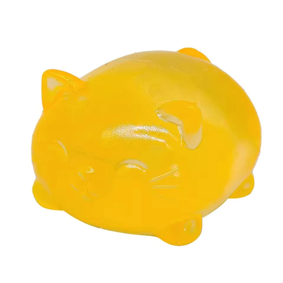 1Pc Mini Cute Cat Maltose Decompression Toy Non Stick Odorless Non-toxic Fun Toy Pressure Relief Tool For Adults and Students