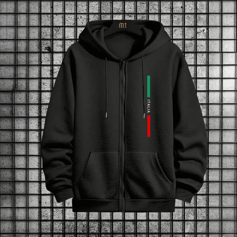 Hoodies Autumn Winter Men Sweatshirts Fashion Daily Men's Tracksuit Single Piece Sports Pants and Sportswear Zip Up Top Cardigan