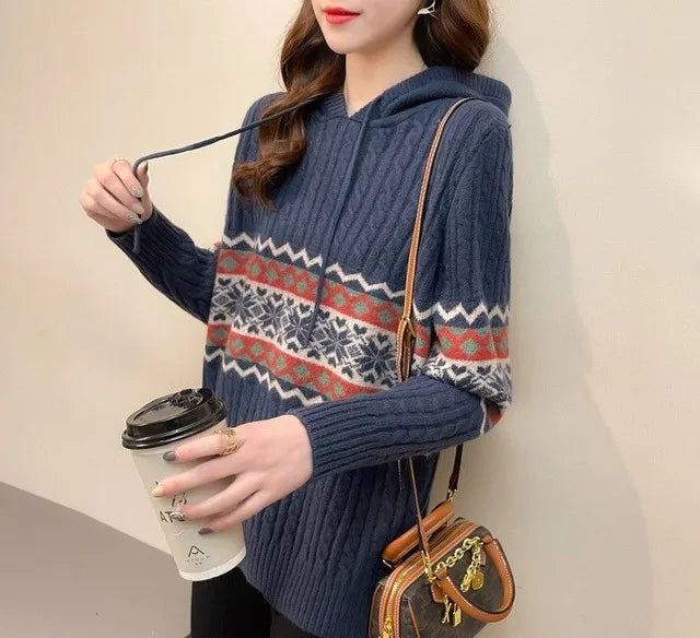 Hoodies Sweatshirt For Women Baggy Sweater Long Sleeve Korean Fashion High Quality Coat Emo Loose Ethnic Style Woman Hooded Tops
